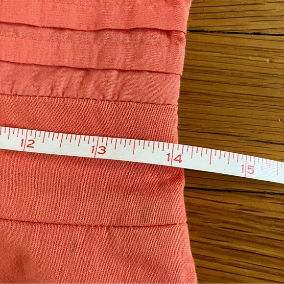 Preen Thornton Bregazzi Coral Pink Cotton Tailored Structured Sundress Large - Picture 15 of 15